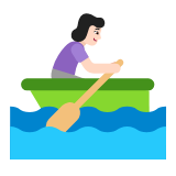 Microsoft(Windows) Woman Rowing Boat: Light Skin Tone Emoji