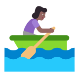 Microsoft(Windows) Woman Rowing Boat: Medium-Dark Skin Tone Emoji