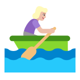 Microsoft(Windows) Woman Rowing Boat: Medium-Light Skin Tone Emoji