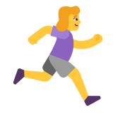 Microsoft(Windows) Woman Running Facing Right Emoji