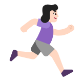 Microsoft(Windows) Woman Running Facing Right: Light Skin Tone Emoji