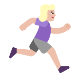 Microsoft(Windows) Woman Running Facing Right: Medium-Light Skin Tone Emoji