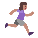 Microsoft(Windows) Woman Running Facing Right: Medium Skin Tone Emoji