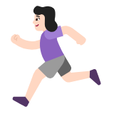 Microsoft(Windows) Woman Running: Light Skin Tone Emoji