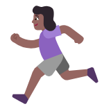 Microsoft(Windows) Woman Running: Medium-Dark Skin Tone Emoji