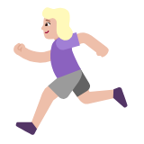 Microsoft(Windows) Woman Running: Medium-Light Skin Tone Emoji