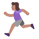 Microsoft(Windows) Woman Running: Medium Skin Tone Emoji