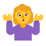 Microsoft(Windows) Woman Shrugging Emoji