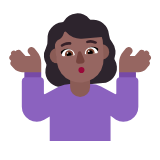 Microsoft(Windows) Woman Shrugging: Medium-Dark Skin Tone Emoji