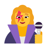 Microsoft(Windows) Woman Singer Emoji