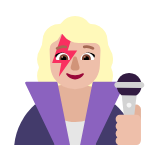 Microsoft(Windows) Woman Singer: Medium-Light Skin Tone Emoji