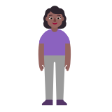 Microsoft(Windows) Woman Standing: Medium-Dark Skin Tone Emoji