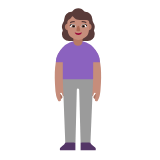 Microsoft(Windows) Woman Standing: Medium Skin Tone Emoji