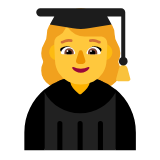 Microsoft(Windows) Woman Student Emoji