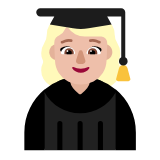 Microsoft(Windows) Woman Student: Medium-Light Skin Tone Emoji