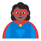 Microsoft(Windows) Woman Superhero: Medium-Dark Skin Tone Emoji