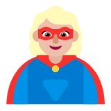 Microsoft(Windows) Woman Superhero: Medium-Light Skin Tone Emoji