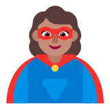 Microsoft(Windows) Woman Superhero: Medium Skin Tone Emoji