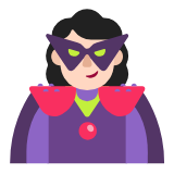 Microsoft(Windows) Woman Supervillain: Light Skin Tone Emoji