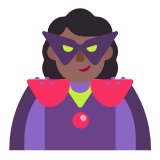 Microsoft(Windows) Woman Supervillain: Medium-Dark Skin Tone Emoji