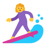 Microsoft(Windows) Woman Surfing Emoji