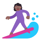 Microsoft(Windows) Woman Surfing: Medium-Dark Skin Tone Emoji