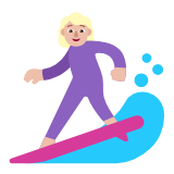 Microsoft(Windows) Woman Surfing: Medium-Light Skin Tone Emoji