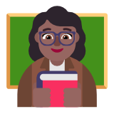 Microsoft(Windows) Woman Teacher: Medium-Dark Skin Tone Emoji