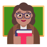 Microsoft(Windows) Woman Teacher: Medium Skin Tone Emoji