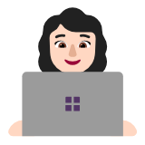 Microsoft(Windows) Woman Technologist: Light Skin Tone Emoji