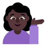 Microsoft(Windows) Woman Tipping Hand: Dark Skin Tone Emoji