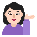 Microsoft(Windows) Woman Tipping Hand: Light Skin Tone Emoji