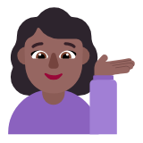 Microsoft(Windows) Woman Tipping Hand: Medium-Dark Skin Tone Emoji