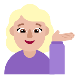 Microsoft(Windows) Woman Tipping Hand: Medium-Light Skin Tone Emoji