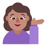 Microsoft(Windows) Woman Tipping Hand: Medium Skin Tone Emoji