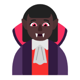 Microsoft(Windows) Woman Vampire: Dark Skin Tone Emoji