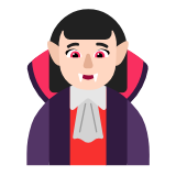 Microsoft(Windows) Woman Vampire: Light Skin Tone Emoji