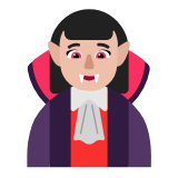 Microsoft(Windows) Woman Vampire: Medium-Light Skin Tone Emoji