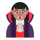 Microsoft(Windows) Woman Vampire: Medium Skin Tone Emoji