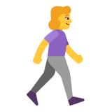 Microsoft(Windows) Woman Walking Facing Right Emoji