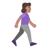 Microsoft(Windows) Woman Walking Facing Right: Medium Skin Tone Emoji