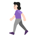 Microsoft(Windows) Woman Walking: Light Skin Tone Emoji