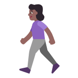 Microsoft(Windows) Woman Walking: Medium-Dark Skin Tone Emoji