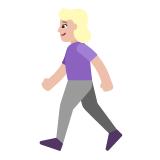 Microsoft(Windows) Woman Walking: Medium-Light Skin Tone Emoji