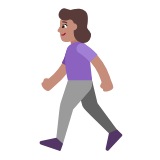 Microsoft(Windows) Woman Walking: Medium Skin Tone Emoji