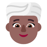 Microsoft(Windows) Woman Wearing Turban: Medium-Dark Skin Tone Emoji