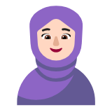 Microsoft(Windows) Woman With Headscarf: Light Skin Tone Emoji