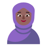 Microsoft(Windows) Woman With Headscarf: Medium-Dark Skin Tone Emoji