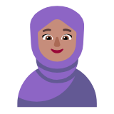 Microsoft(Windows) Woman With Headscarf: Medium Skin Tone Emoji