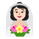 Microsoft(Windows) Woman With Veil: Light Skin Tone Emoji